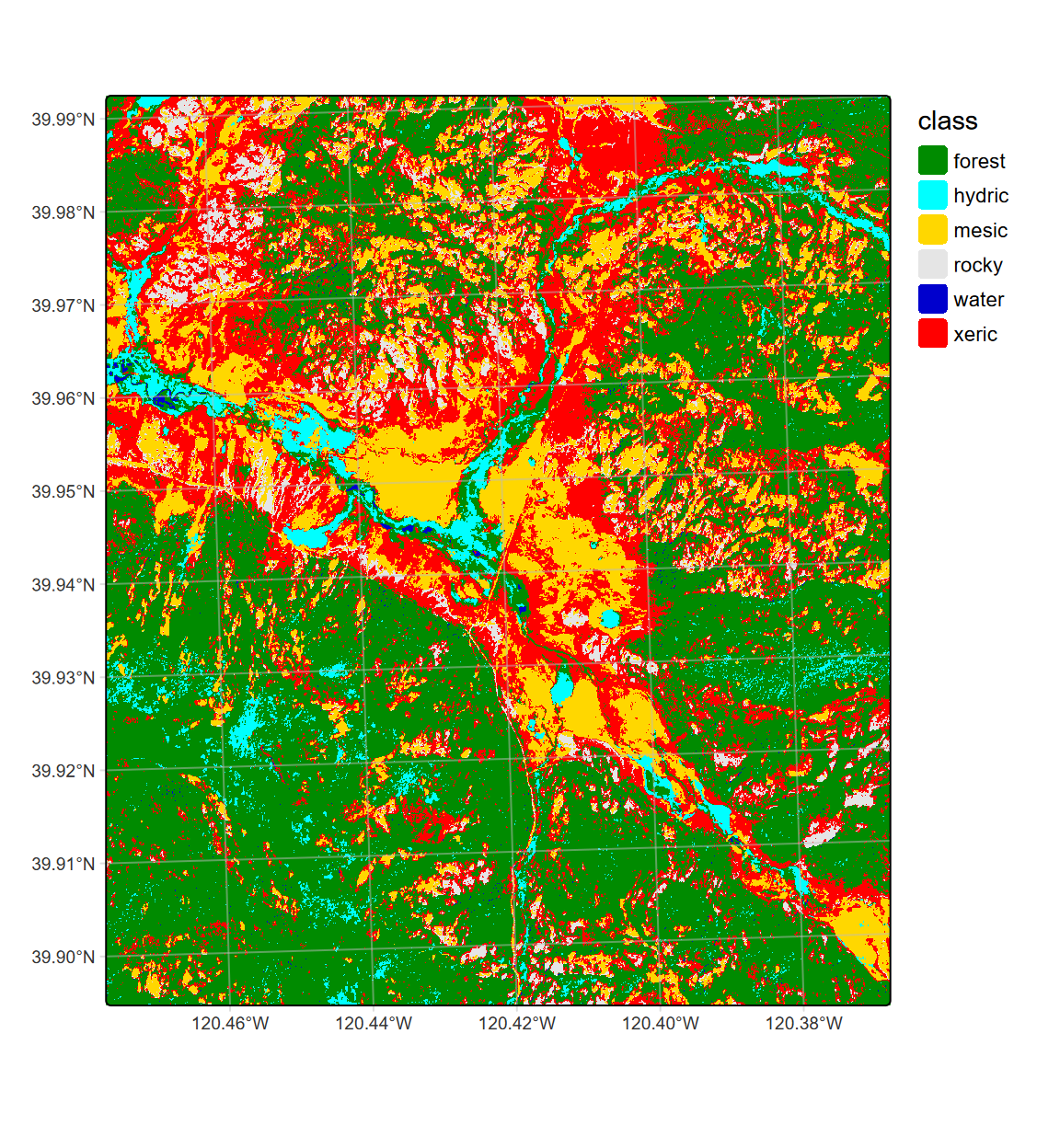 CART classification, highest probability class, Sentinel-2 10 m, 2021 spring and summer phenology