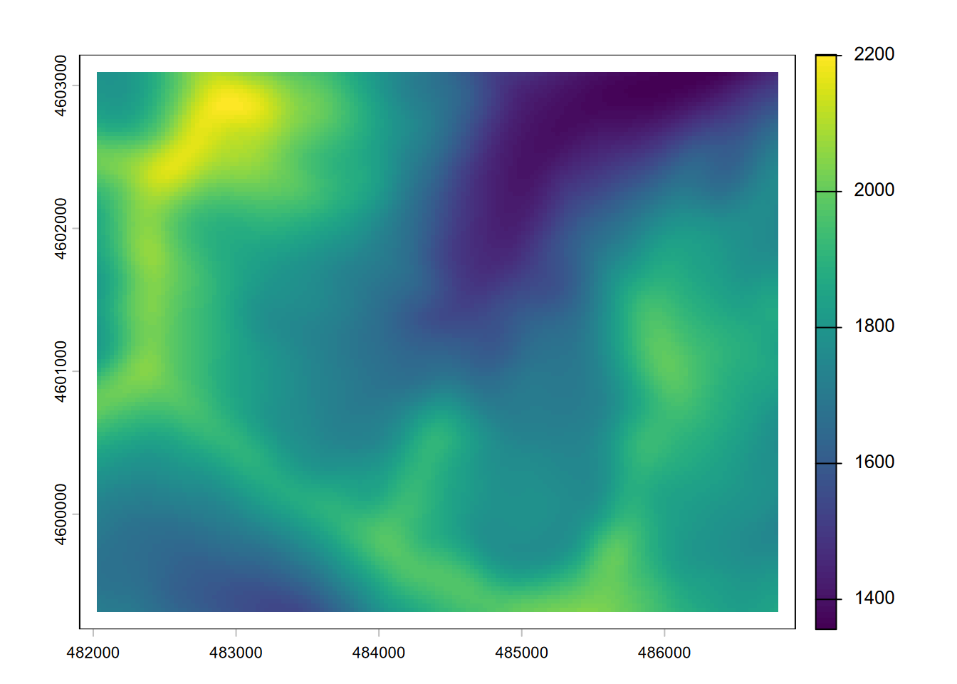 9x9 focal mean of elevation