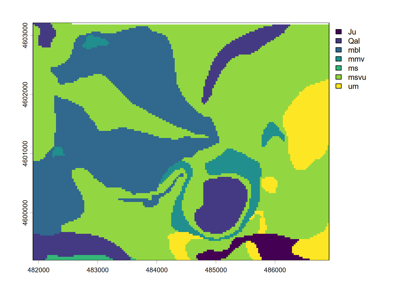 Marble Mountains geology raster