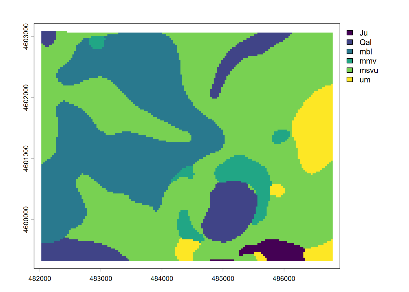 Modal geology in 9 by 9 neighborhoods